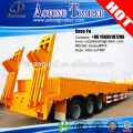 Multifunctional drop side bulk cargo / excavator transporting 3 axles lowbed semi trailer with ramp